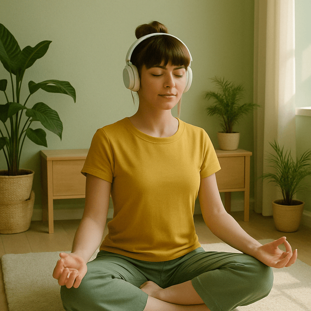 mujer meditando