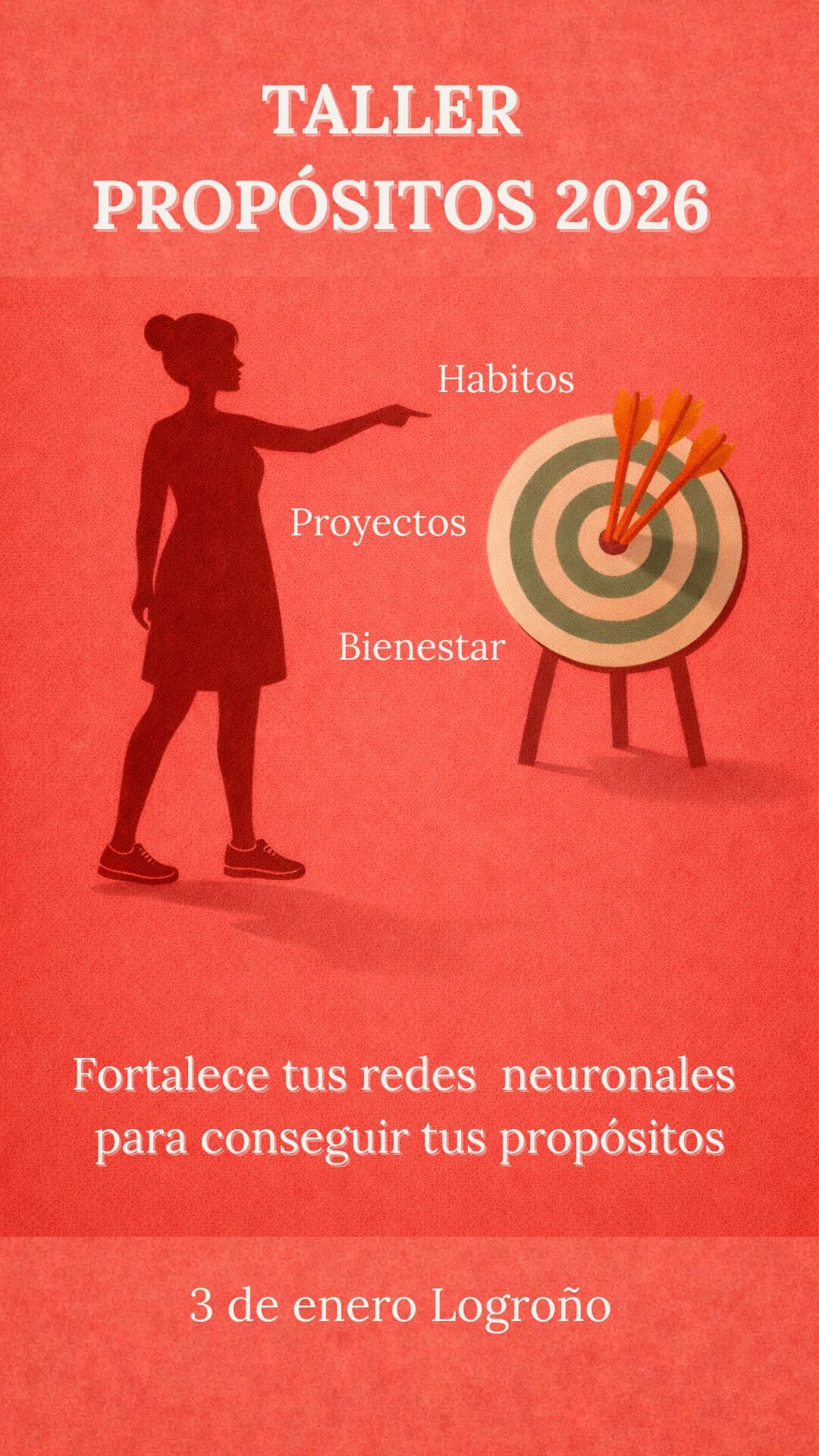 logrono_taller_propositos_2026 Ilustración simbólica de enfoque y dirección para el taller propósitos 2026